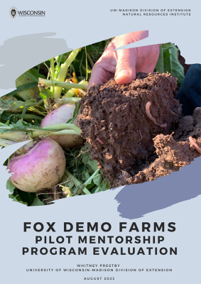 Fox Demo Farms Pilot Mentorship Program Evaluation report cover.