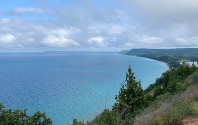 View of Lake Michigan from Sleeping Bear Dunes National Lakeshore. (Credit: USDA Forest Service)