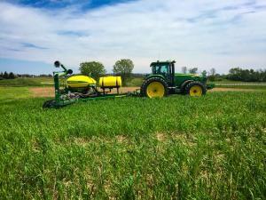 The first time Roger Karrels planted corn no-till and into a standing cover crop in 2019.