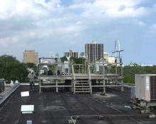 Atmospheric deposition samplers at the Chicago IADN station.