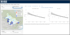 USGS graphic example view of the Great Lakes water basin water-quality dashboard displaying the water-quality trends in phosphorous in the Fox River at Green Bay, WI.