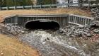 culvert with flowing water